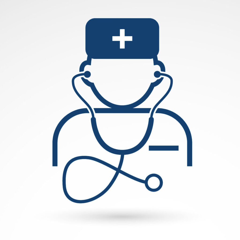an icon depicting a medical professional