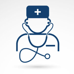 an icon depicting a medical professional